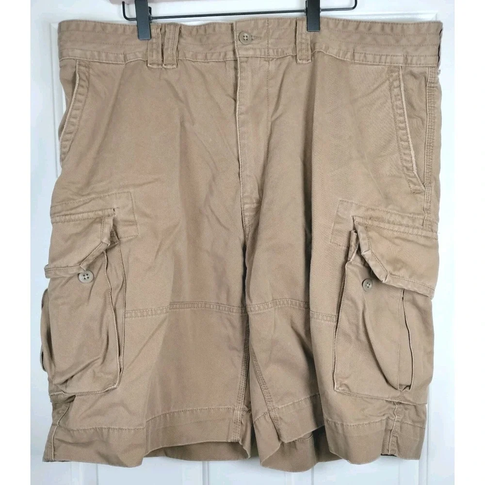 Vintage Polo Ralph Lauren Cargo Shorts Mens 40 Tan Classic Chino Khaki 9.5 